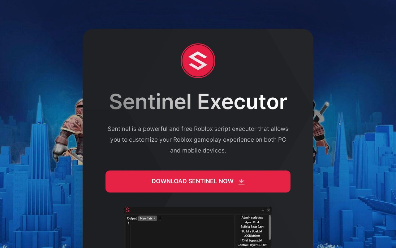 Sentinel | The Ultimate Roblox Executor